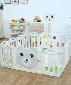 Quây cũi nhựa gấp gọn gấu NC01