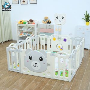 Quây cũi nhựa gấp gọn gấu NC01