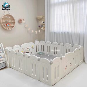 Quây cũi nhựa cho bé gấp gọn Pakey thỏ 60 quay nhua gap gon pakey tho 14