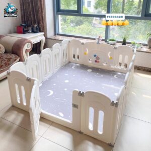 Quây cũi nhựa cho bé gấp gọn Pakey thỏ 59 quay nhua gap gon pakey tho 18