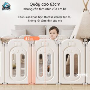 Quây cũi nhựa cho bé gấp gọn Pakey thỏ 49 quay nhua gap gon pakey tho 22
