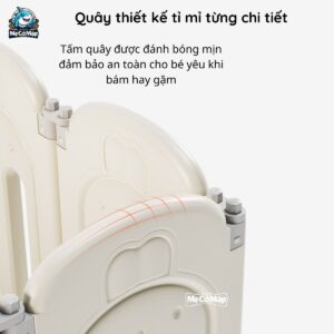 Quây cũi nhựa cho bé gấp gọn Pakey thỏ 45 quay nhua gap gon pakey tho 29
