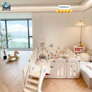 Quây cũi nhựa cho bé gấp gọn Pakey thỏ 55 quay nhua gap gon pakey tho 32