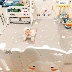 Quây cũi nhựa cho bé gấp gọn Pakey thỏ 54 quay nhua gap gon pakey tho 33