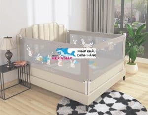 Thanh chắn giường chắc chắn với đảm bảo bé không gặn nguy hiểm