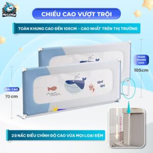 Thanh chắn giường cho bé Pakey Premium SV1 35 thanh chan giuong SV1 Premium 2