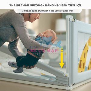Thanh chắn giường Pakey Pro A1 27 Thanh chắn giường pro A1 có thể nâng hạ 1 bên tiện lợi