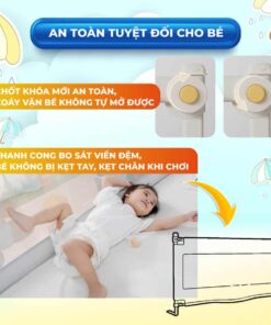 Thanh chắn giường Pakey có chốt khoá an toàn cải tiến mới