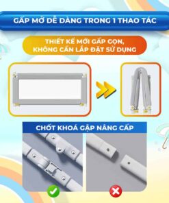 Thanh chắn giường NK01 có chế độ tháo lắp trong 1 thao tác