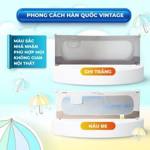 Set thanh chắn giường có bộ màu Hàn Quốc vintage