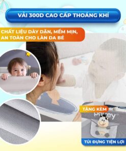 Thanh chắn giường Pakey NK01 có chất liệu vải dày dặn thoáng khí