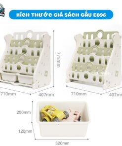 Kệ sách cho bé Pakey 5 tầng E96 24 Giá sách cho bé Pakey E096 5 tầng hình gấu