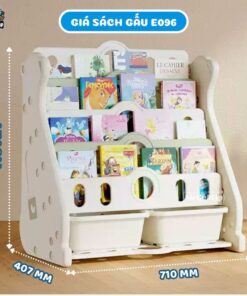 Kệ sách cho bé Pakey 5 tầng E96 31 Giá sách cho bé Pakey E096 5 tầng hình gấu
