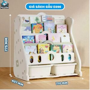 Giá sách cho bé Pakey E096 5 tầng hình gấu