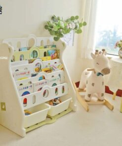 Kệ sách cho bé Pakey 5 tầng E96 35 Kệ sách cho bé 5 tầng hình gấu Pakey E096