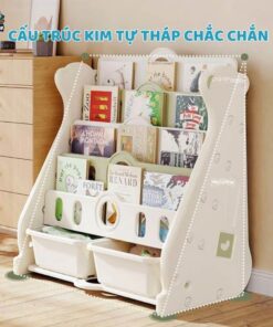 Kệ sách cho bé Pakey 5 tầng E96 34 Kệ sách cho bé 5 tầng hình gấu Pakey E096