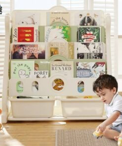 Kệ sách cho bé Pakey 5 tầng E96 33 Kệ sách cho bé 5 tầng hình gấu Pakey E096