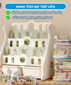 Kệ sách cho bé Pakey 5 tầng E96 27 Giá sách cho bé Pakey E096 5 tầng hình gấu