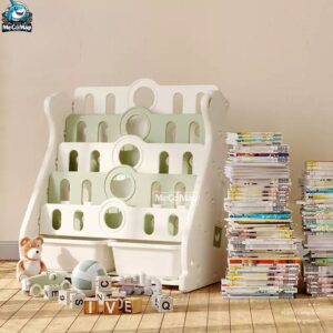 Giá sách cho bé Pakey E096 5 tầng hình gấu