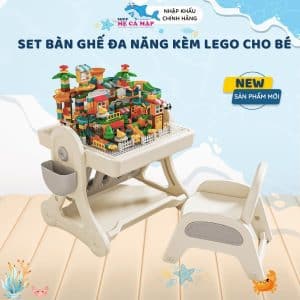 Bộ bàn ghế Lego đa năng tạo không gian học tập bổ ích cho bé