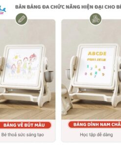 Bề mặt bàn có thể được điều chỉnh nhiều góc, giúp điều chỉnh phù hợp với tư thế ngồi của trẻ nhất