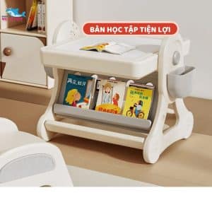 Bộ bàn lego đa năng Pakey 40 bàn còn được trang bị ngăn để đồ và các giá để sách