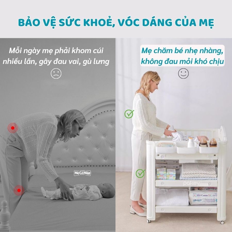 Bàn thay tã Pakey E052 45 Bàn thay tã Pakey E052