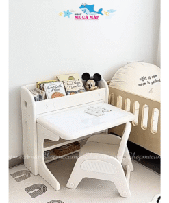 Bộ bàn học cho bé Pakey E032 26 Bàn học cho trẻ chính hãng đa năng gồm nhiều tiện ích: bàn học, bàn ăn, vẽ, để đồ cho bé
