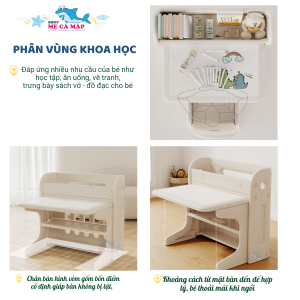 Bộ bàn học cho bé Pakey E032 30 Kết cấu bàn chịu lực ổn định, chắc chắn, không bị rung lắc khi bé sử dụng. Khả năng chịu lực tối đa lên đến 100kg