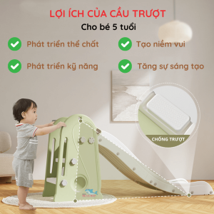 Cầu trượt cho bé Pakey chim cánh cụt 28 Thiết kế cầu thang của cầu trượt kín an toàn cho trẻ nhỏ nhưng vẫn đảm bảo được tính thẩm mỹ