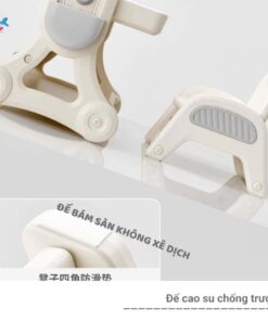 Thiết kế 4 điểm chống trượt giúp bám chặt vào bề mặt đất, không bị rơi khi nghiêng bề mặt