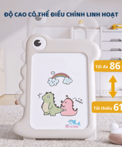 Bảng có thể điều chỉnh độ cao linh hoạt, thao tác dễ dàng chỉ bằng việc nới lỏng chốt bên hông bảng