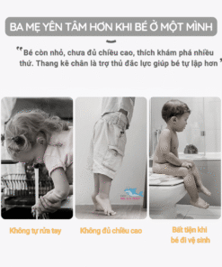 Giá kê chân tạo thói quen tự lập cho các bé trong các hoạt động nhỏ thường ngày