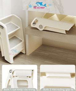 Giá đỡ có kết cấu tháo gấp linh hoạt, có thể gấp gọn để tiện mang theo khi ra ngoài hoặc lưu trữ mà không tốn diện tích