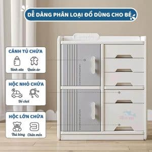 Kệ đồ dạng tủ Pakey E103 cho bé 42 Kệ đồ dạng tủ Pakey dễ dàng phân loại đồ dùng cho bé