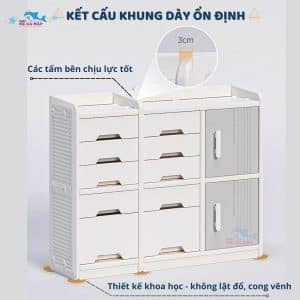 Kệ đồ dạng tủ Pakey E103 cho bé 41 Kết cấu ổn định của kệ tủ đựng đồ cho bé
