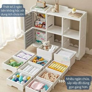 Kệ đồ dạng tủ Pakey E103 cho bé 44 Kệ tủ tạo thói quen phia chia sắp xếp cho bé nhỏ