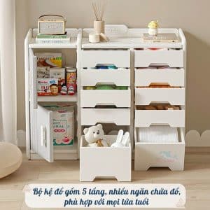 Kệ đồ dạng tủ Pakey E103 cho bé 37 Kệ đồ dạng tủ có diện tích chứa đồ rộng rãi, ngăn nắp