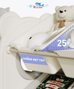 Kệ để đồ Pakey có thiết kế đơn giản, các góc bo tròn nhẵn mịn không gây nguy hiểm cho bé