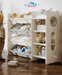 Giá kệ sách có dung tích lưu trữ lớn, sắp xếp được nhiều loại vật phẩm khác nhau, phù hợp với cả trẻ em và người lớn