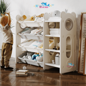 Giá kệ sách cho bé kèm hộc 35 Giá kệ sách có dung tích lưu trữ lớn, sắp xếp được nhiều loại vật phẩm khác nhau, phù hợp với cả trẻ em và người lớn