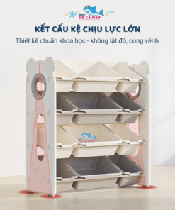 Thiết kế 4 tầng với kiểu dáng đơn giản, màu trắng ghi sang trọng phù hợp với nhiều không gian khác nhau