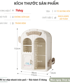 Tủ nhựa quần áo Pakey 3 tầng là sản phẩm vô cùng hữu ích đối với các gia đình có trẻ nhỏ