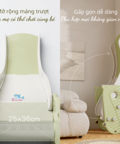 Cầu trượt cho bé Pakey chim cánh cụt 38 Cầu trượt cho bé được làm từ chất liệu nhựa nguyên sinh an toàn, không mùi, không bay màu