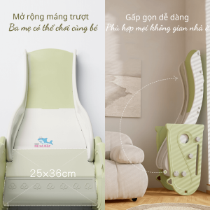 Cầu trượt cho bé Pakey chim cánh cụt 38 Cầu trượt cho bé được làm từ chất liệu nhựa nguyên sinh an toàn, không mùi, không bay màu