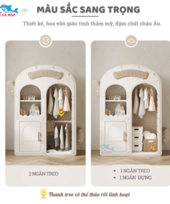 Thiết kế của tủ nhựa quần áo cho bé mang hoa văn giàu tính thẩm mỹ, đặt trong nhà chắc chắn sẽ trở thành điểm nhấn của không gian