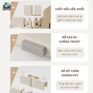 Quây nhựa cao cấp Pakey Happy House 52 quay cui nhua cho be full house 30