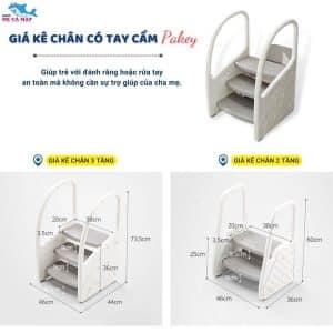 Thang kê chân cho bé F041 25 Giá kê chân cho bé được thiết kế với nhiều tính năng đa dạng để giữ trẻ thích thú và kích thích sự phát triển