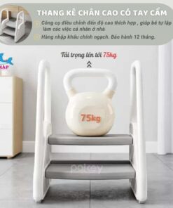 Thang kê chân cho bé F041 27 Giá kê chân bậc thang cho bé có khả năng chịu trọng tải cao lên tới 75Kg mà không gây biến dạng hay hư hỏng