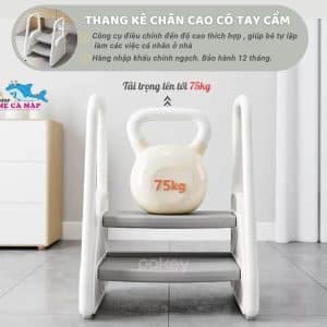 Thang kê chân cho bé F041 27 Giá kê chân bậc thang cho bé có khả năng chịu trọng tải cao lên tới 75Kg mà không gây biến dạng hay hư hỏng